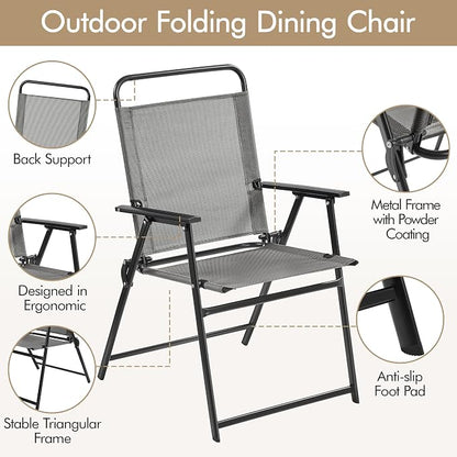 Yaheetech Outdoor Patio Chairs Set of 4, Folding Camping Chairs, no assembly - Image 5