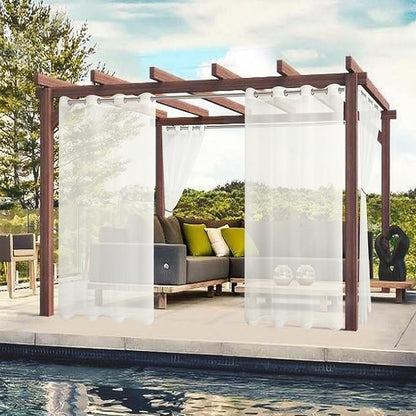 BONZER Waterproof Indoor/Outdoor Sheer Curtains - Image 2