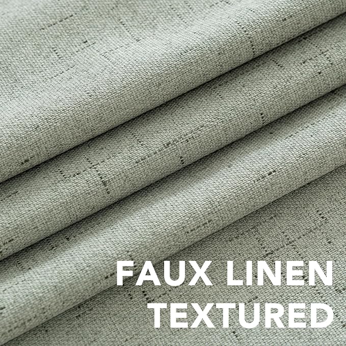 H.VERSAILTEX Linen Blackout Curtains 108 Inches Long 100% Absolutely Blackout - Image 4