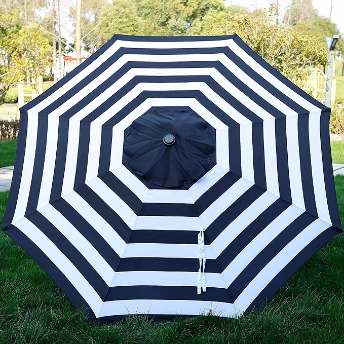 9' Outdoor Patio Umbrella, Outdoor Table Umbrella, Yard Umbrella, Market - Image 4