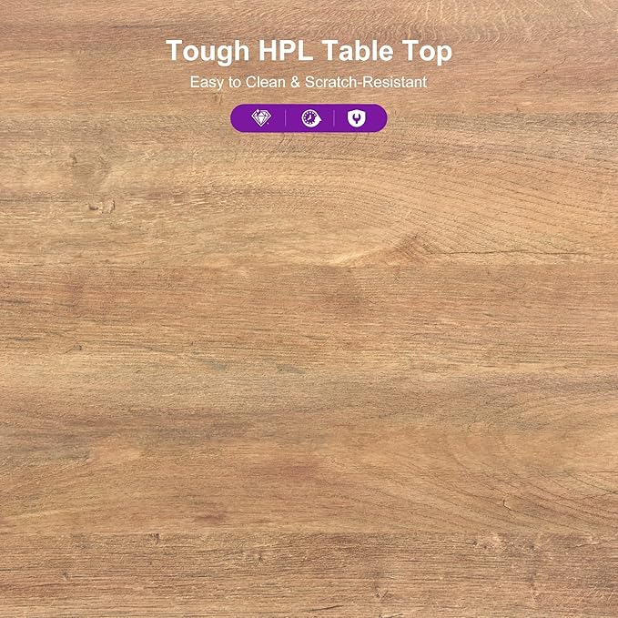PURPLE LEAF Patio Dining Set for 6 Furniture Set Aluminum Rattan Wicker Patio Table and Chairs Set for Lawn Backyard Deep Teak