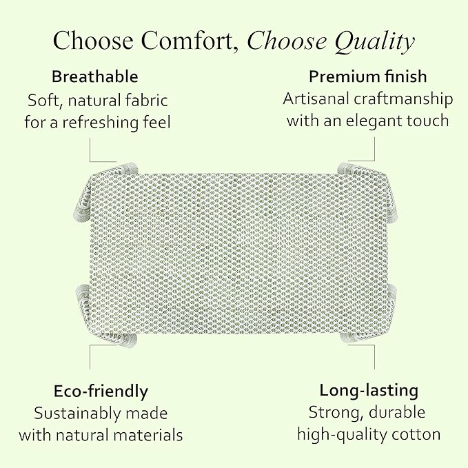 CPC Tablecloth 100% Cotton 70x118 Inch Indian Block Print Rectangle Table Cover, Table Cloth for Weddings, Spring/Summer, Barbeque - Emerald Green
