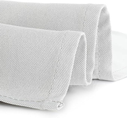Gee Di Moda Rectangle Tablecloth - 60 x 126 Inch White Table Cloth for 8 Foot Rectangle Tables - Heavy Duty Washable Fabric - for Holiday Party, Dinner, Weddings, Baby Shower & Events