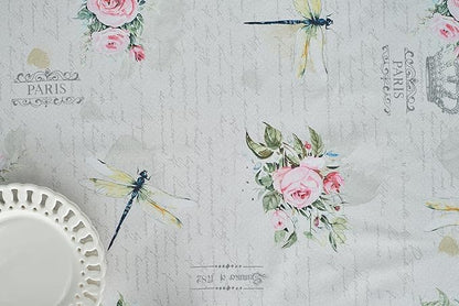 Maison d' Hermine Table Cloth Square Table 100% Cotton 60 x 60 Inches Tablecloth Reusable Decorative for Dining Room, Farmhouse, Home, Party, Festive & Wedding Spring Summer - Champ De Mars