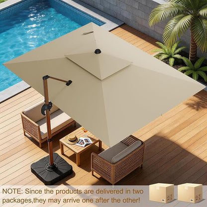10x13FT Cantilever Outdoor Patio Umbrellas - Image 2