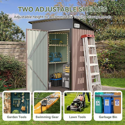 Aoxun 5x3 Ft Outdoor Storage Cabinet - Image 4