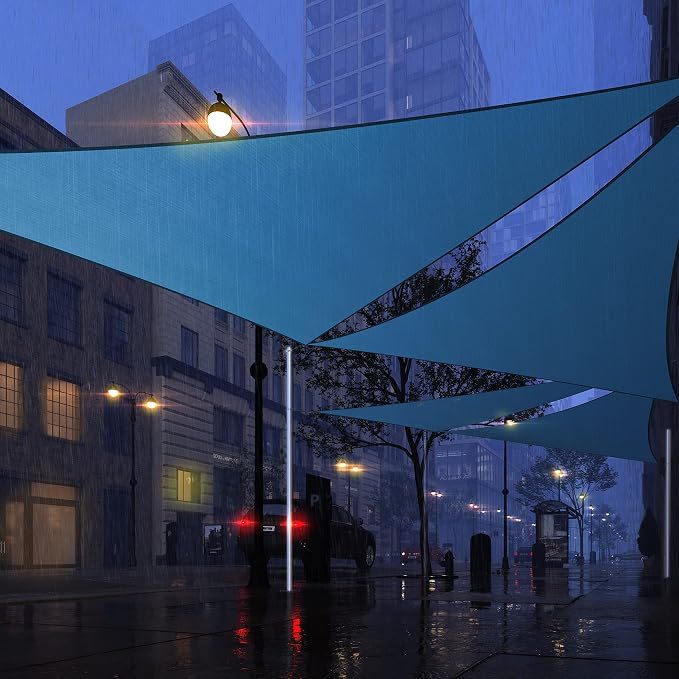 Royal Shade 11' x 17' x 20.2' Blue Triangle Waterproof Sun Shade Sail Order to - Image 7