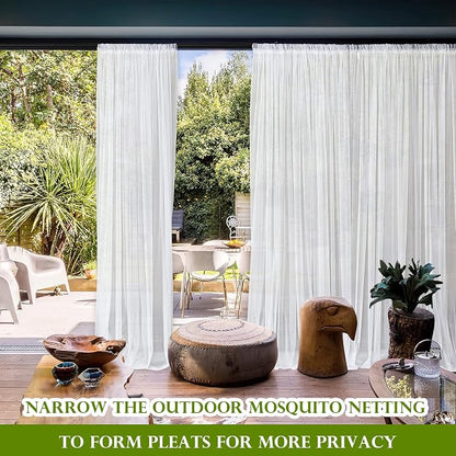 RYB HOME Mosquito Netting Outdoor Curtains - Image 7