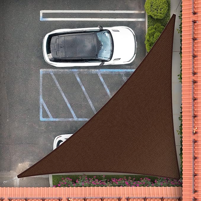 Royal Shade 19' x 24' x 30.6' Brown Right Triangle Sun Shade Sail Order to Make by RoyalShade