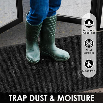 4′ x 50′ Front Door Mat Indoor Outdoor Entrance, Commercial Floor Mat Heavy Duty Dirt Trapper Entryway Doormat, Custom Size Non Slip Rubber Backing Welcome mat, Door Mat for High Traffic Area