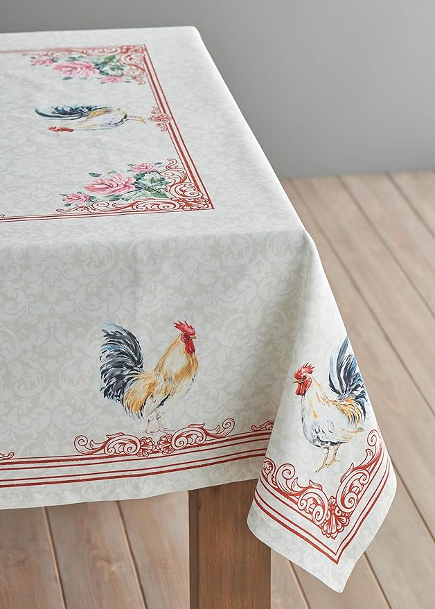 Maison d' Hermine Table Cover 100% Cotton 60"x120" Decorative Tablecloth Washable Rectangle Tablecloths, Dining, Home, Wedding, Banquet, Buffet, Campagne - Spring/Summer