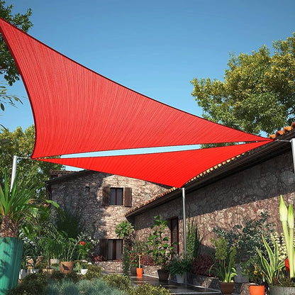 18' x 23' x 29.2' Red Sun Shade Sail UPF50 Right Triangle SMTAPT12 Canopy by ShadeMart