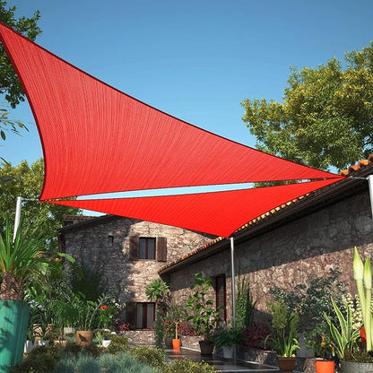 6' x 9' x 10.8' Red Sun Shade Sail UPF50 Right Triangle SMTAPT12 Canopy Fabric by ShadeMart