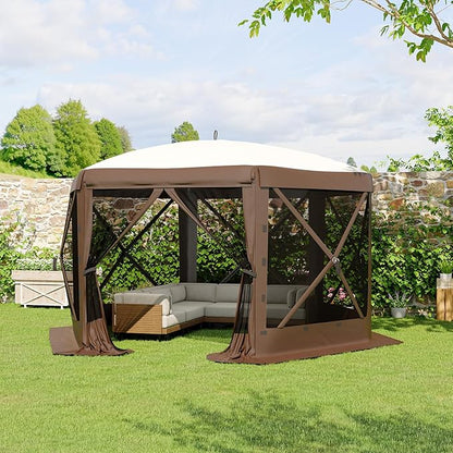 13FT Pop-Up Gazebo Tent with Mesh Netting & Removable Wind Cloths | Outdoor - Image 7