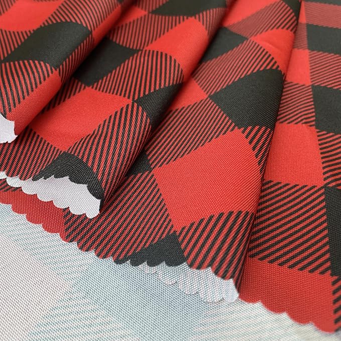 Classic Gingham Buffalo Tablecloth Fabric - Oblong 90x132 Inch Water Proof Checkered Table Cloth for Indoor Outdoor - Table Cover for Birthday, Picnics, BBQs, and Parties