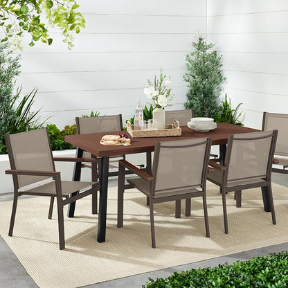 Best Choice Products Set of 2 Stackable Outdoor Textilene Chairs, All-Weather - Image 3