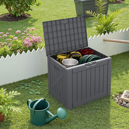 Greesum 40 Gallon Outdoor Deck Box, Resin Storage, Garden Tools, Pool Supplies - Image 5