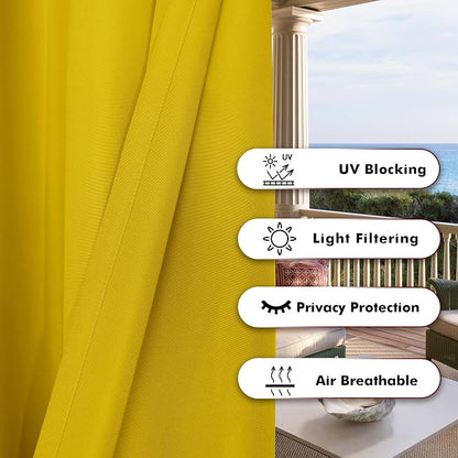 BONZER Outdoor Curtains for Patio Water Resistant Heavy Privacy | Light - Image 4