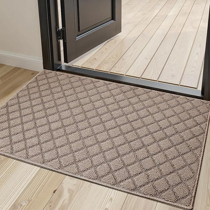Azadx 3'x4' Front Entryway Door Mat Non Slip Indoor Door mats Washable Entry Mats Welcome Doormat Dirt Trapper for House Entry Low Profile Doormat Indoor Entrance Mat