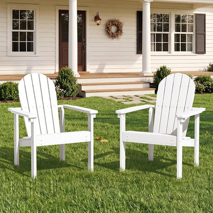 SERWALL HDPE Stackable Adirondack Chair, Space-Saving - Image 9