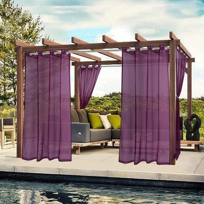 BONZER Waterproof Indoor/Outdoor Sheer Curtains - Image 2