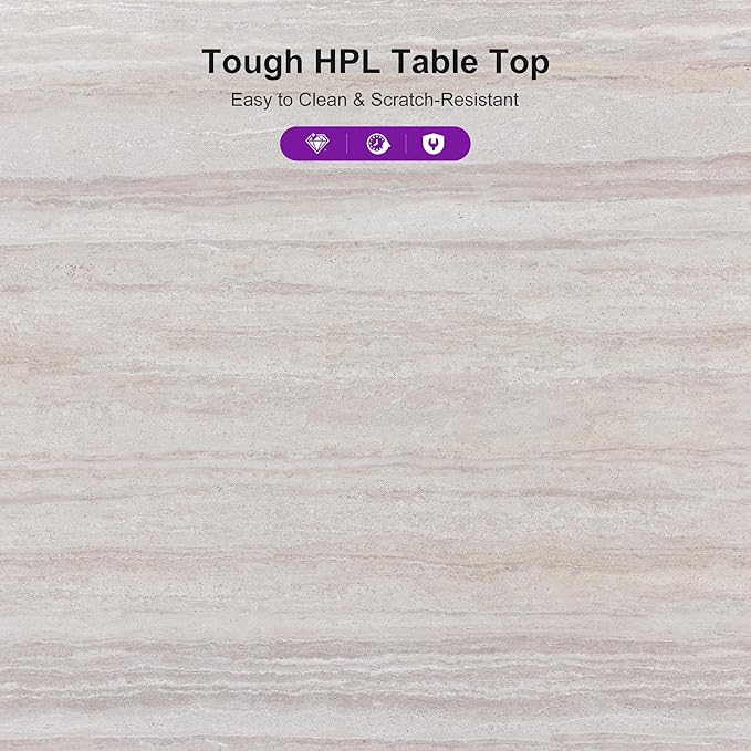 PURPLE LEAF 11 Pieces Outdoor Dining Set Patio Table and Chairs Set Aluminum Wicker Rattan Patio Furniture Set for Lawn Garden Porch Beige Marble Color Outdoor Set