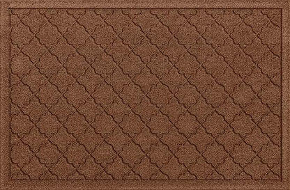 WaterHog Heavy Duty Doorway Mat, 2' x 3', Made in USA, Durable & Skid-Resistant Entryway Mat, Water-Trapping, Indoor/Outdoor Decorative Floor Covering, Cordova Collection, Dark Brown