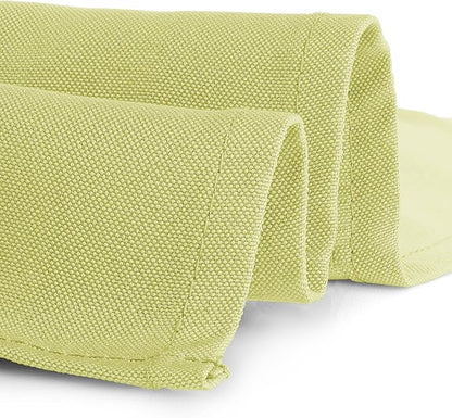 Gee Di Moda Rectangle Tablecloth - 90 x 132 Inch Yellow Table Cloth for 6 Foot Tables with Floor-Length Drop - Heavy Duty Washable Fabric for Holiday Party, Dinner, Weddings & Baby Shower