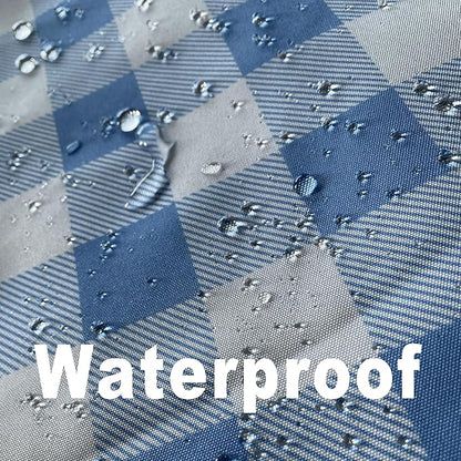 Waterproof Plaid Tablecloth Fabric - Oblong 52x70 Inch Classic Buffalo Tartan Table Cloth for Indoor/Outdoor Use - Washable Tabletop Cover for Dinner, BBQs, and Parties
