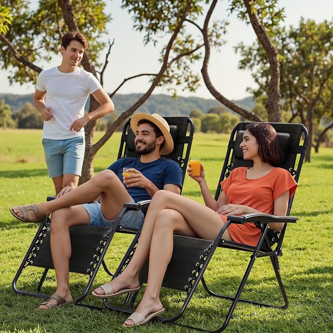 Homall Zero Gravity Chair Patio Folding Lawn Lounge Chairs | Outdoor Lounge - Image 7