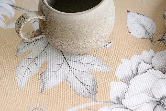 Maison d' Hermine Table Cloth Square Table 100% Cotton 60 x 60 Inches Fall Tablecloth Reusable Everyday Use for Thanksgiving Christmas Decorations Dining Farmhouse Party (Pretty Autumn)
