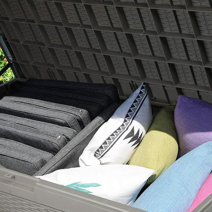 YITAHOME 100 Gallon Large Resin Deck Box Outdoor Storage Boxes - Image 9