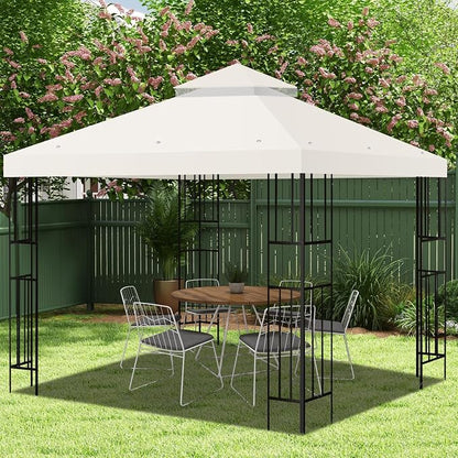 10x10 FT Gazebo Replacement Top, Canopy Replacement Cover Double Tiered - Image 6