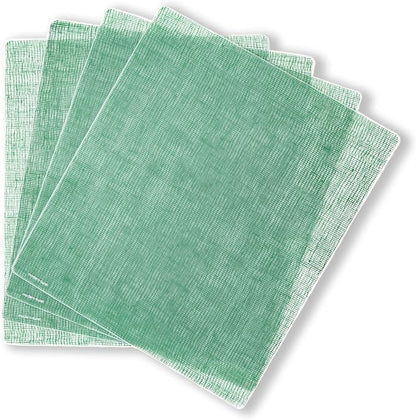 modern-twist 14 x 16 Silicone Placemat, BPA, PVC-Free Table Mat, Dishwasher Safe, Linen Print in Pine, Pack of 1