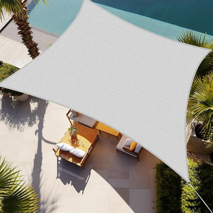 Shade&Beyond Rectangle Sun Shade Sail 13'X20' Permeable Canopy Light Grey by ShadeBeyond