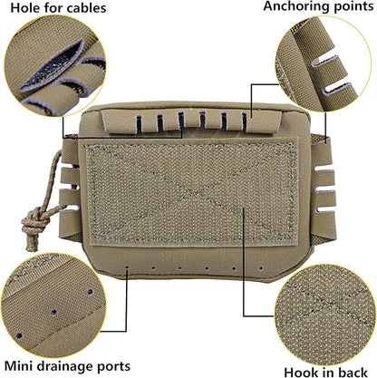 Tactical NVG Battery Pouch Helmet Mounted, Counter Weight Pouch GP Balance Retention for Fast MK1 PJ Airsoft Helmet
