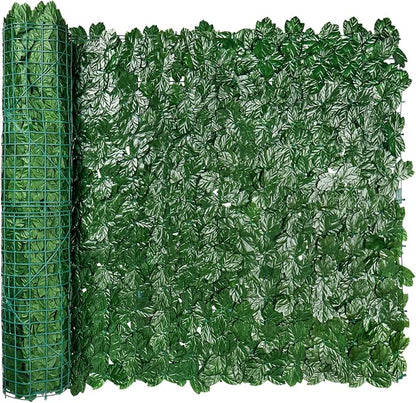 iCover Artificial Ivy Privacy Screen for Fence, 39x98in Strengthened Joint Prevent Leaves Falling Off, Faux Hedge Panels Greenery Vines, Decorative Fences for Outdoor Garden