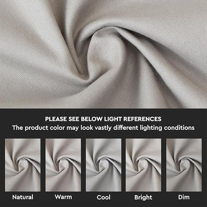 Encasa XO Table Runner 13"x94" Long | Cotton Canvas Fabric | Light Grey Solid Color | Machine Washable & Durable