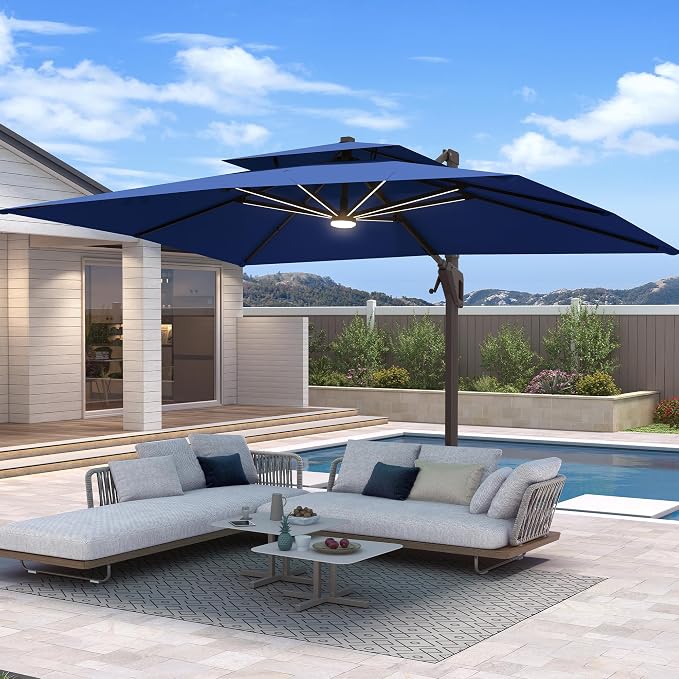 10 X 13 FT Cantilever Patio Umbrella by Unknown