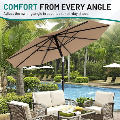 9 FT Patio Umbrella for Outdoor, Outdoor Table Umbrella - Image 7