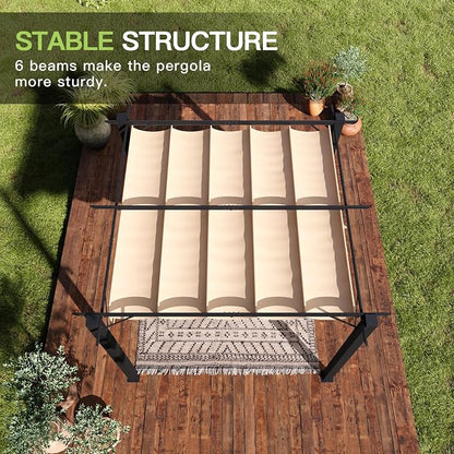 Aoxun 10'x10' Outdoor Pergola, Patio Pergola - Image 5