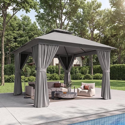 10'x10' Gazebo, Metal Frame Canopy by Breezestival