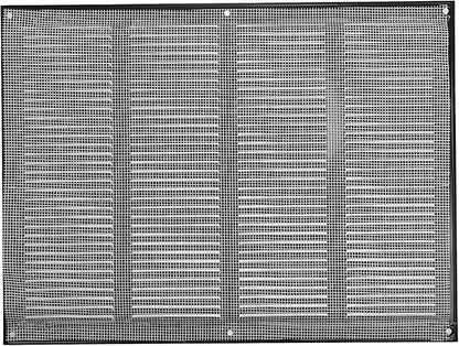Repa Market 2-Pack Air Vent Cover 16x12 Inch (Outer Dimensions) Black Galvanized Steel Louvered Grill Cover with Mesh Screen/Wall or Ceiling Vent/HVAC Register for Indoor and Outdoor Ventilation