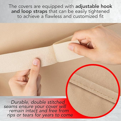 Heavy Duty BBQ Grill Cover for Outdoor Grill, 64 Inch – Waterproof, Weather Resistant, UV & Fade Resistant with Adjustable Straps – Gas Grill Cover for Weber, Genesis, Charbroil, etc. Tan