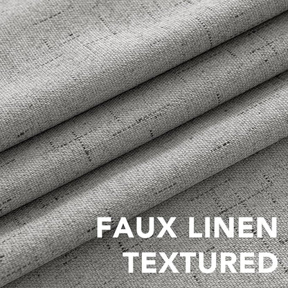 H.VERSAILTEX Linen Blackout Curtains 84 Inches Long, 100% Absolutely Blackout - Image 4