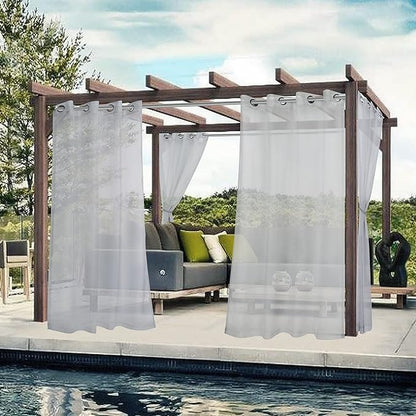 BONZER Waterproof Sheer Outdoor Curtains - Image 2