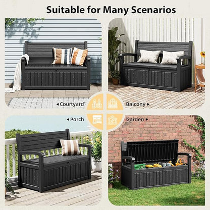 80 Gallon Lockable Deck Bench - Image 6