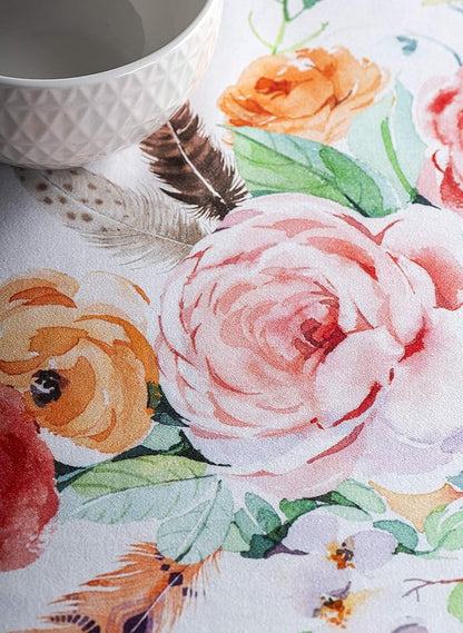 Maison d' Hermine Table Cloth Rectangle Table 100% Cotton 60 x 120 Inches Tablecloth Reusable Decorative for Dining Room, Farmhouse, Home, Party, Festive & Wedding Spring Summer - Ibiza - Beige