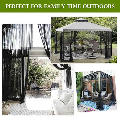 RYB HOME Mosquito Netting Outdoor Curtains - Image 5