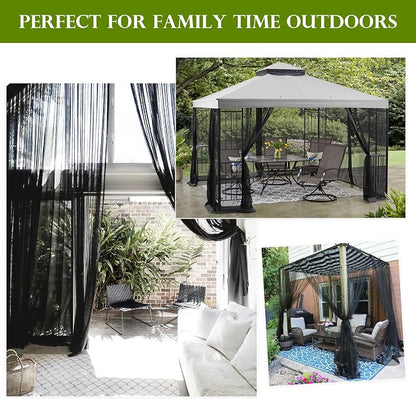 RYB HOME Mosquito Netting Outdoor Curtains - Image 7